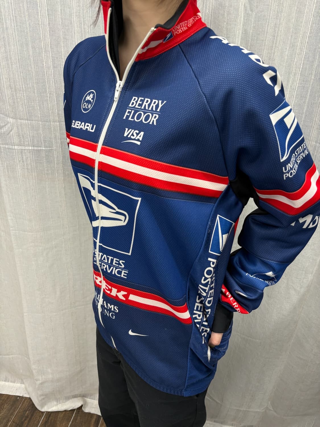 나이키 USPS 레이싱 사이클 트랙탑 져지 자켓 Size: XL 상품이미지1