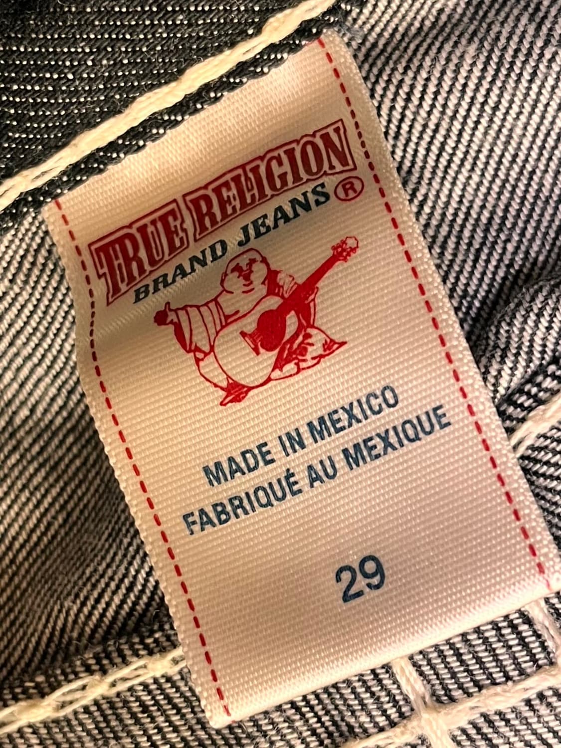 트루 릴리전 SLIM 블랙진 SEAT 상품이미지5