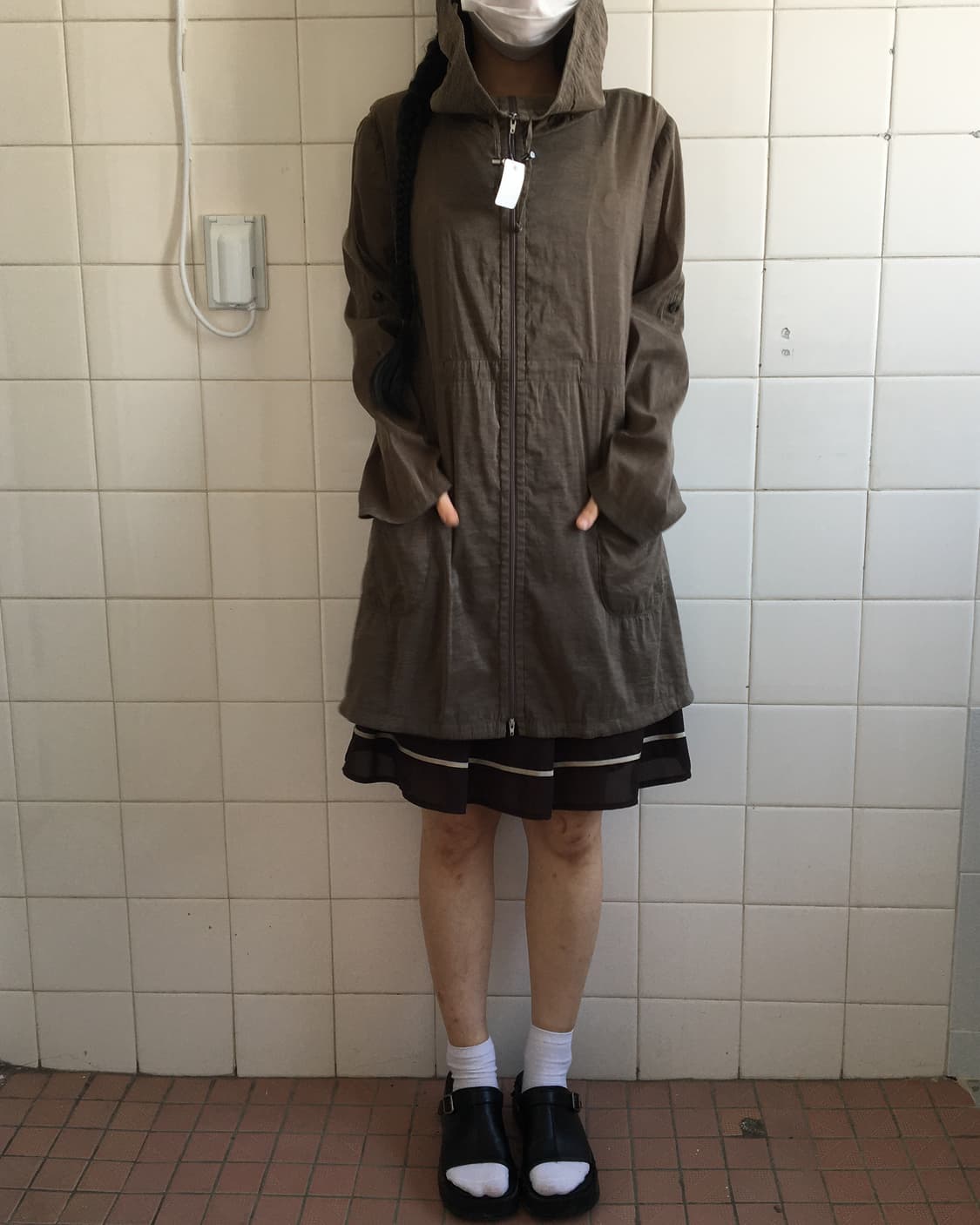 Glossy high neck jacket 상품이미지1