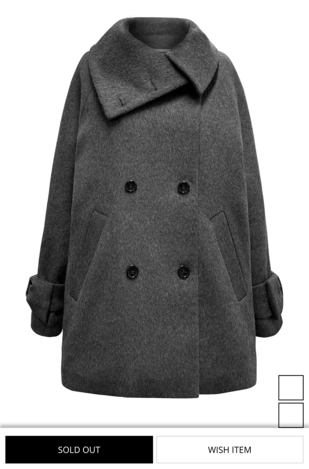 체메씨 fog wool 코트 그레이 상품이미지1