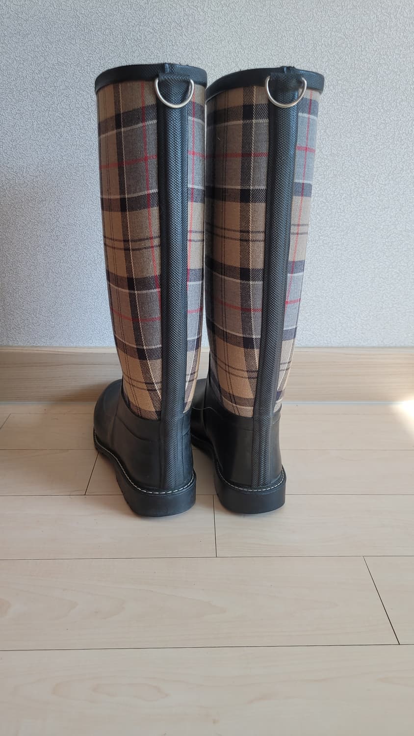 바버 체크 롱 레인부츠 240 상품이미지2