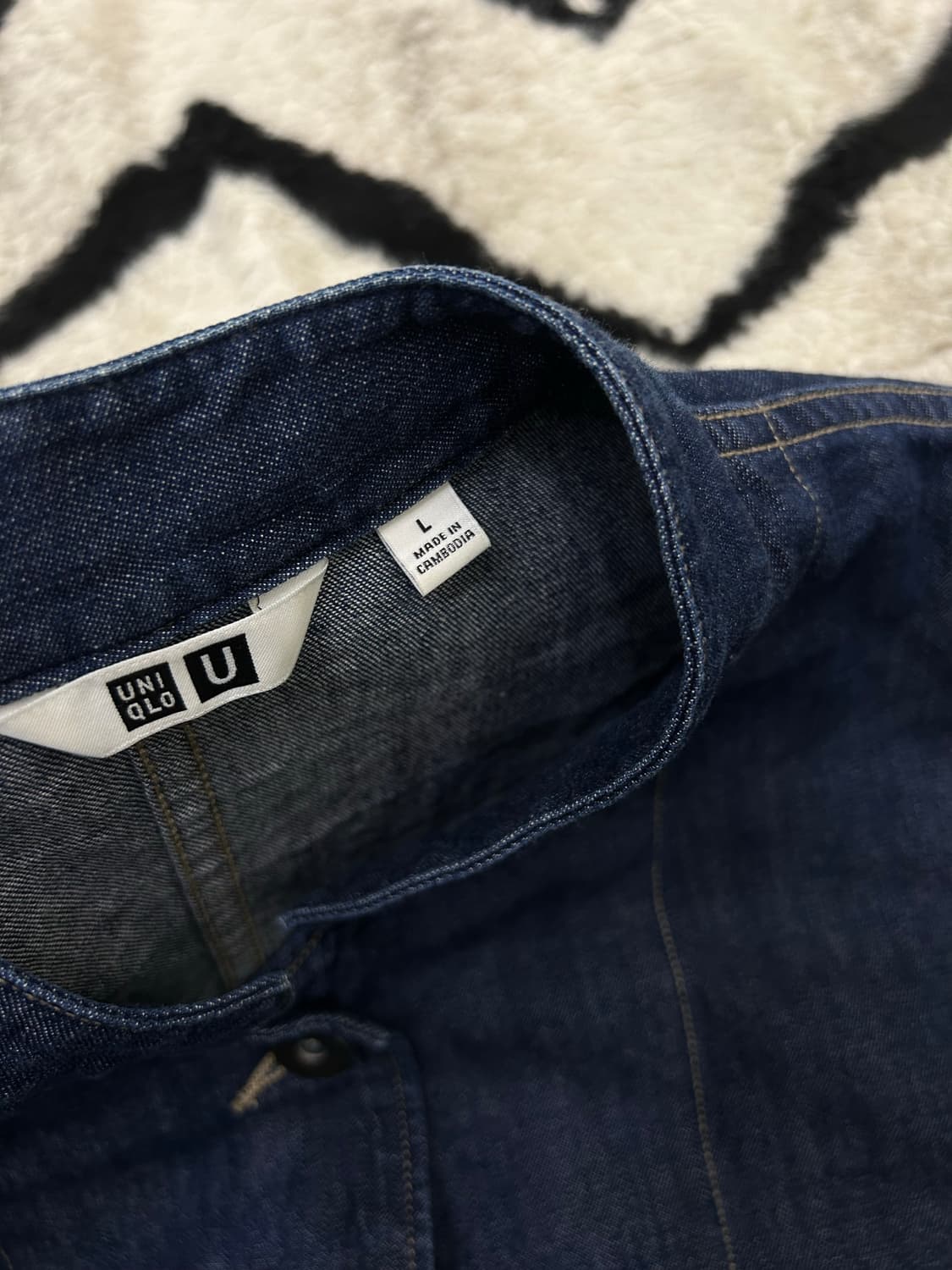[L]유니클로U 르메르 데님 셔츠 자켓/진청 상품이미지5