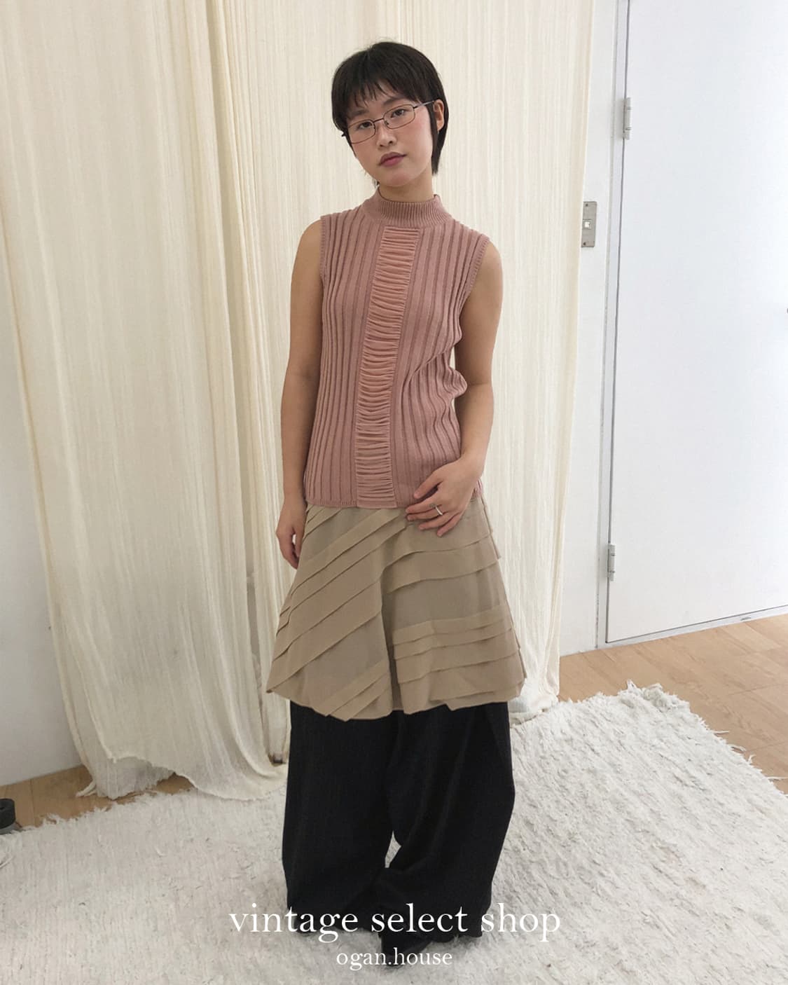 vintage frill layered skirt 상품이미지1