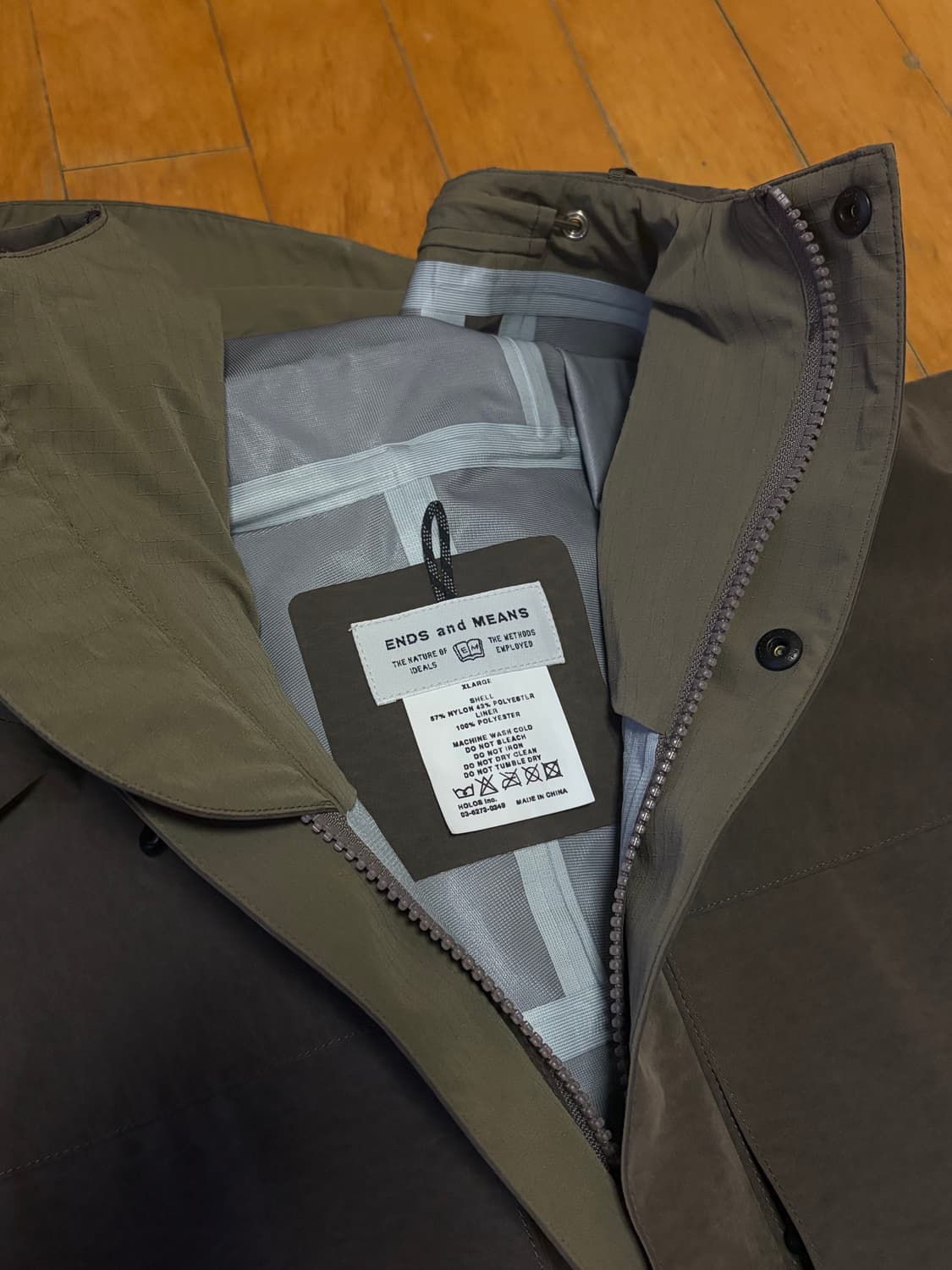 Ends and means 마운틴파카 그레이 카키 XL 앤즈앤민즈 상품이미지8
