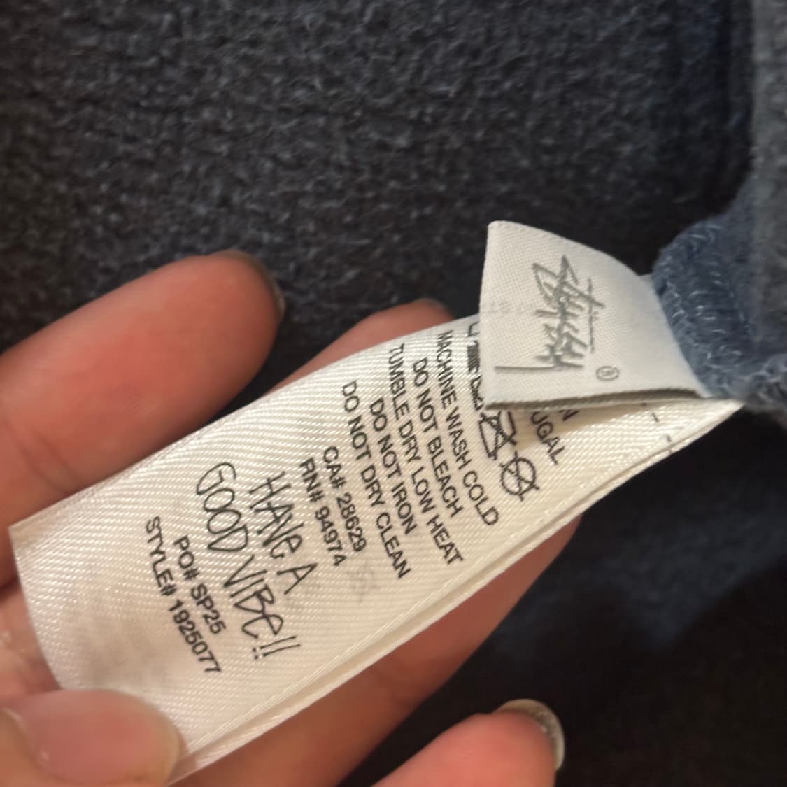 스투시 피그먼트 워싱 네이비 m 상품이미지4