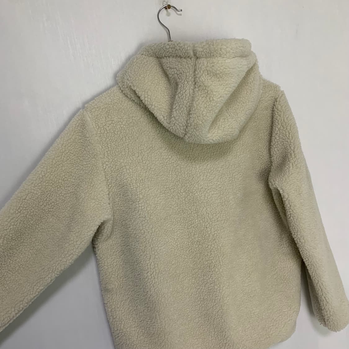 에디바우어 빈티지 아이보리 양털 후리스 후드집업 M 여성 상품이미지8