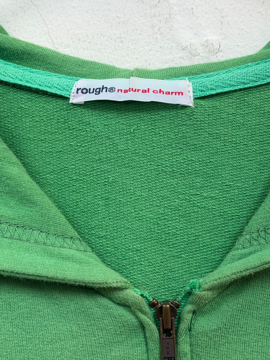 Rough 패치워크 후드집업 그린 F 상품이미지2