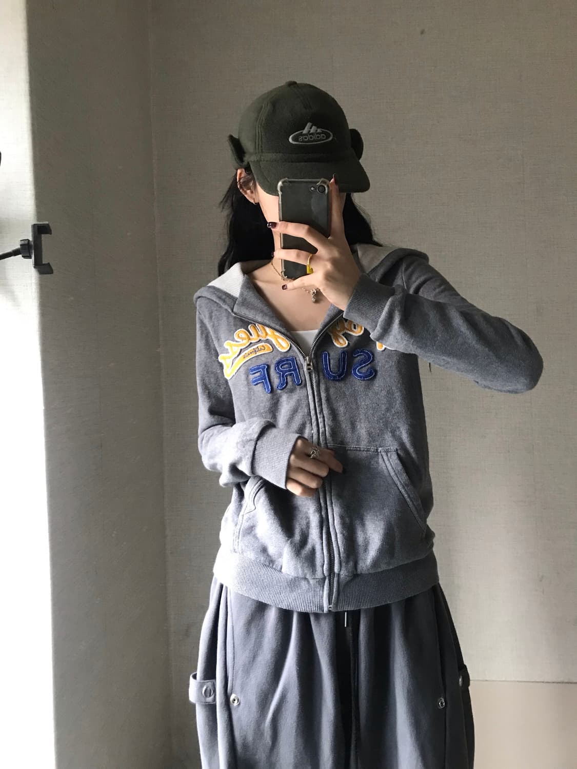 게스 그레이 후드집업 상품이미지4