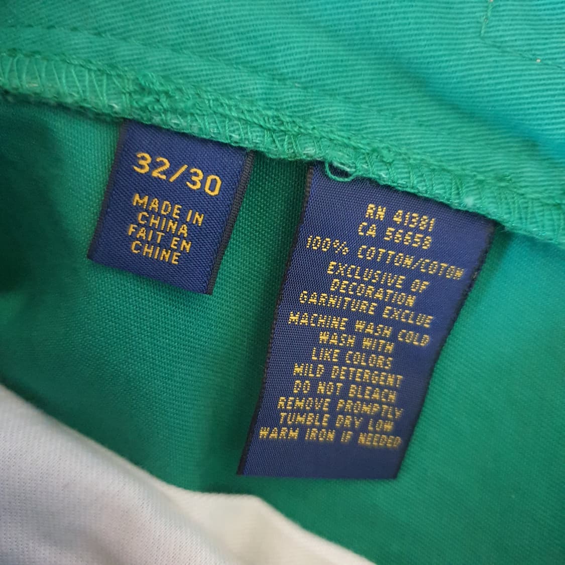 폴로 랄프로렌 그린칼라 코튼 팬츠 상품이미지5