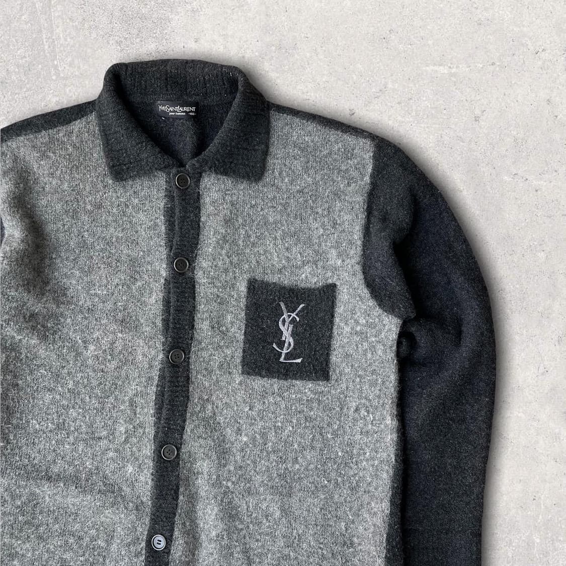 극매물 정품 입생로랑 모헤어 가디건 상품이미지1