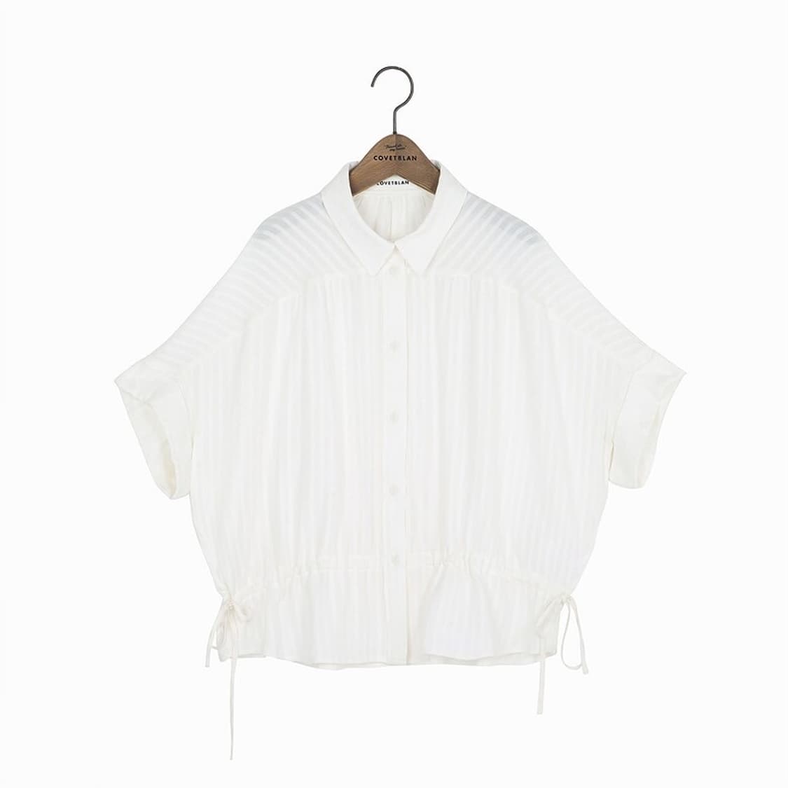 코벳블랑 밑단 스트링 셔츠 블라우스 상품이미지1