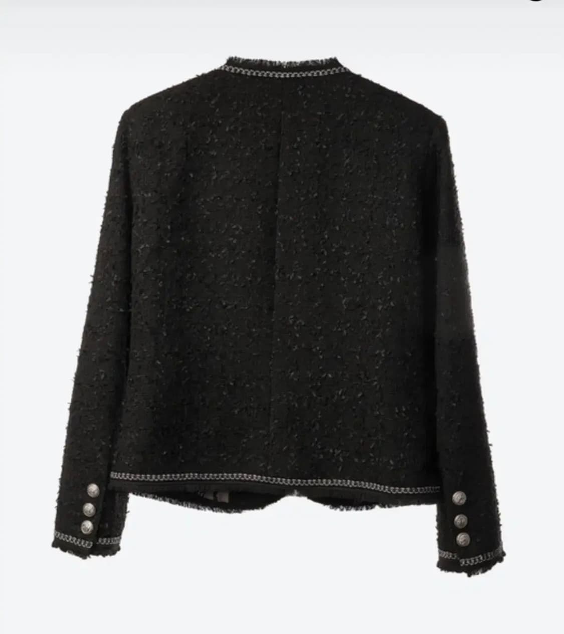 언티지 트위드 자켓 (블랙) 상품이미지4