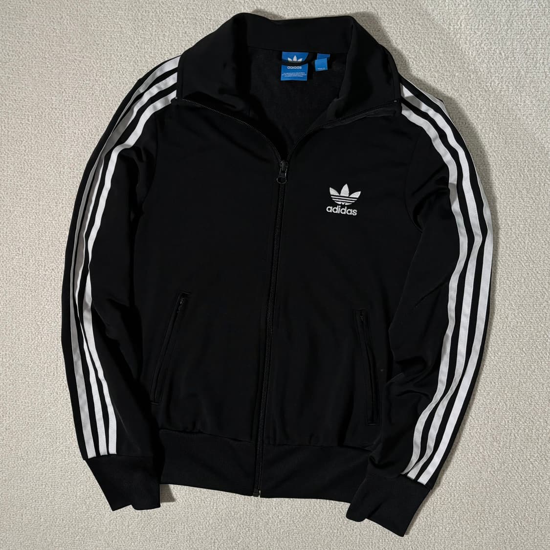 아디다스 파이어버드 블랙 트랙탑 딱붙핏 져지 상품이미지1