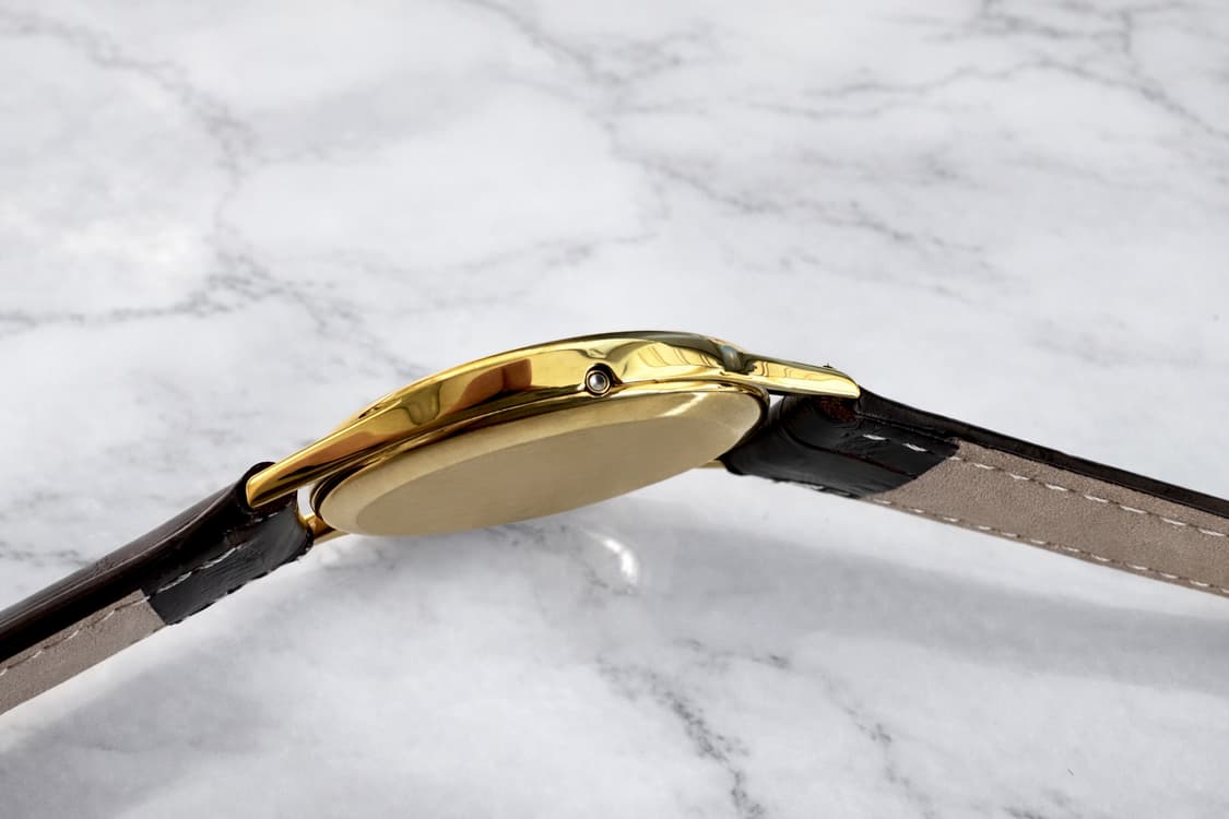 정품 오메가 드빌 1365 블랙 금장 빈티지 가죽 시계 상품이미지7