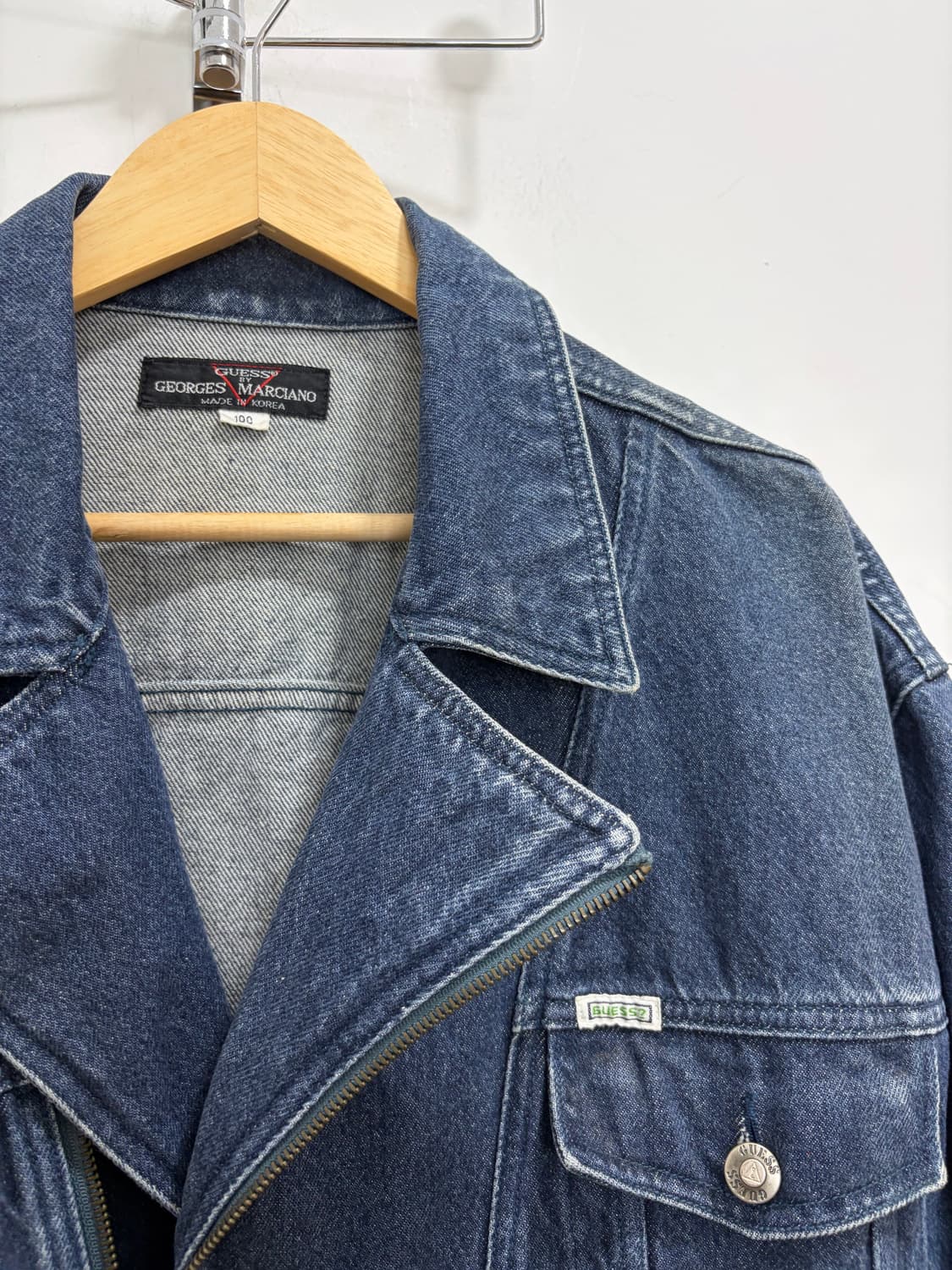 90s 게스 GUESS Georges Marciano 데님 라이더 자켓 상품이미지7
