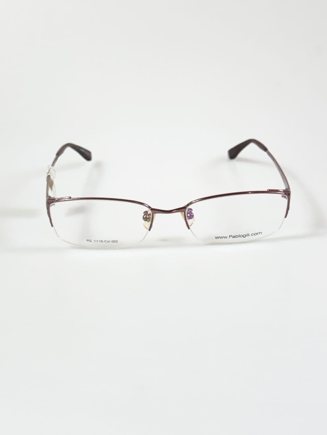 PABLO GILI 반무테 스퀘어 메탈 프레임 빈티지 안경 상품이미지2