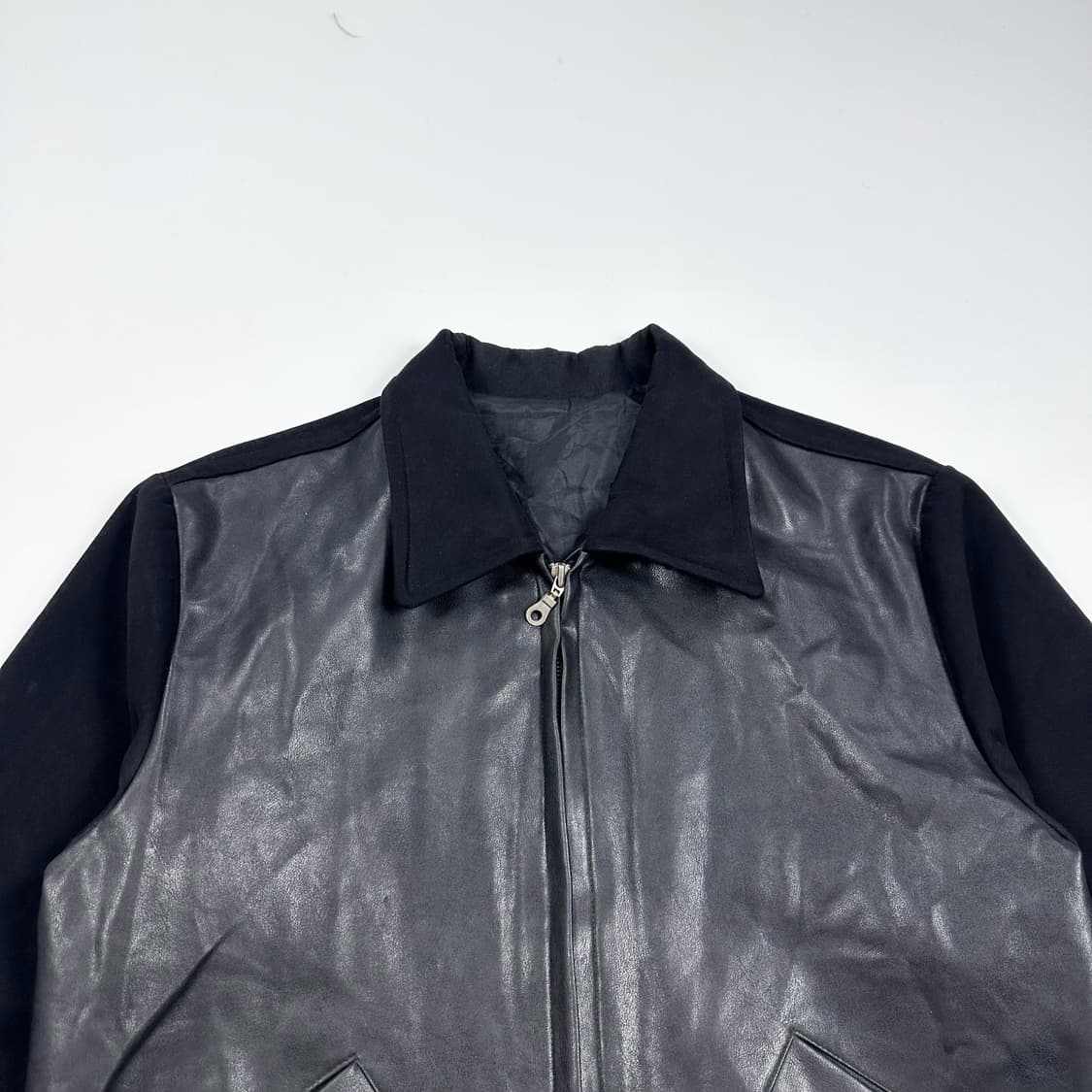 VTG 빈티지 스웨이드 레더 블루종 자켓 M 상품이미지2