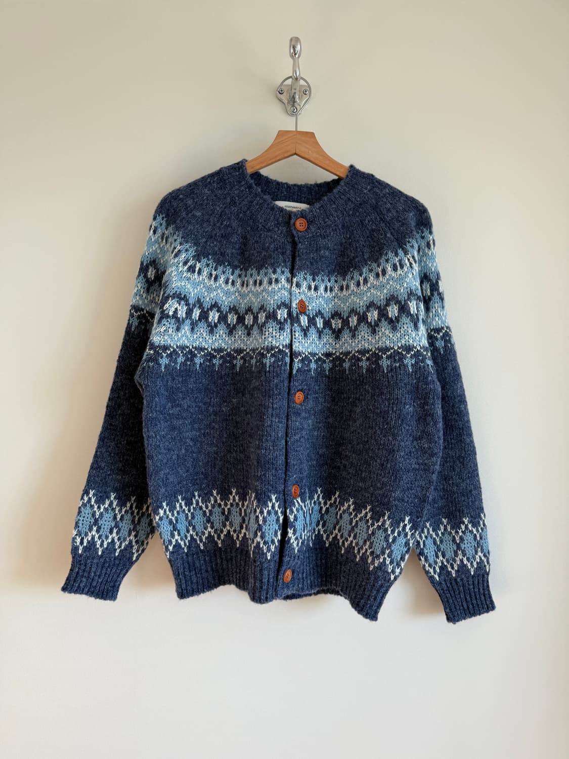 Pre owned 아가일 가디건 상품이미지1