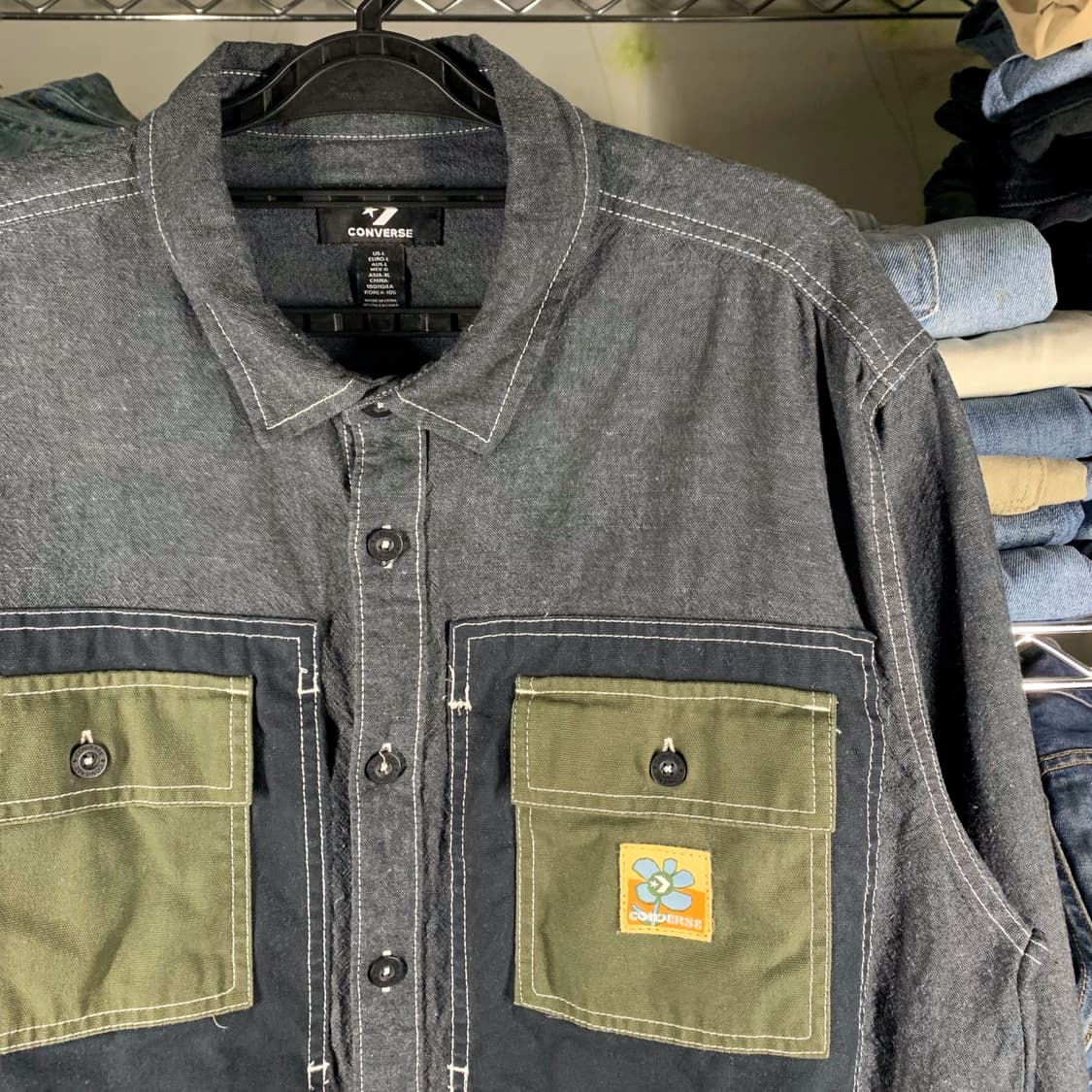 [XL] 컨버스 투포켓 워크셔츠 상품이미지1