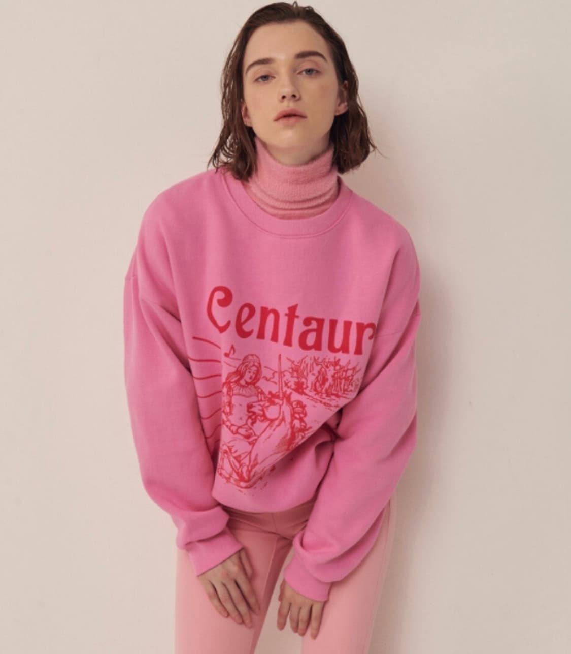 더센토르 기모 맨투맨 핑크 (이유비 맨투맨), 더센토르 맨투맨 상품이미지6