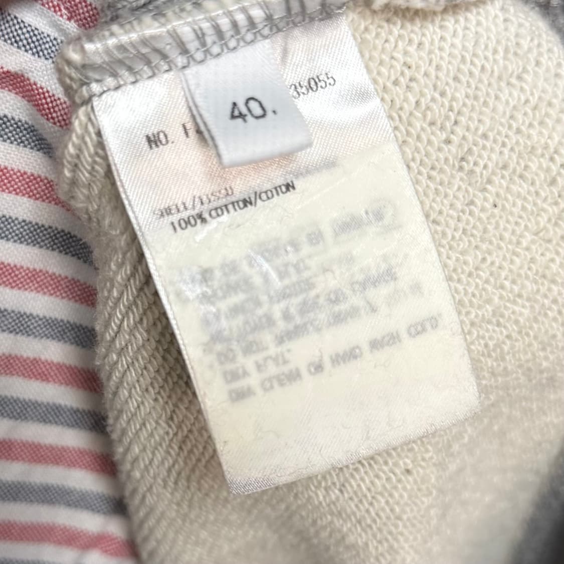 [S+급/40] 톰브라운 사선완장 여성 후드집업 그레이 상품이미지7