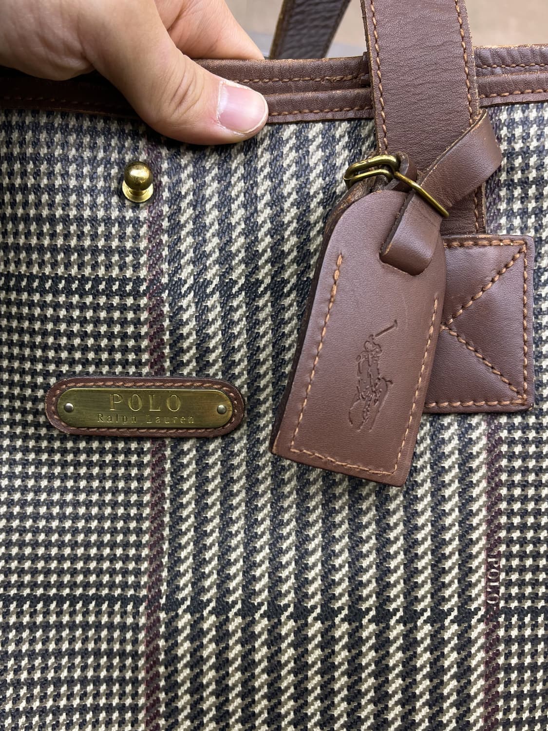 폴로랄프로렌 건 클럽 체크 토트백 상품이미지7