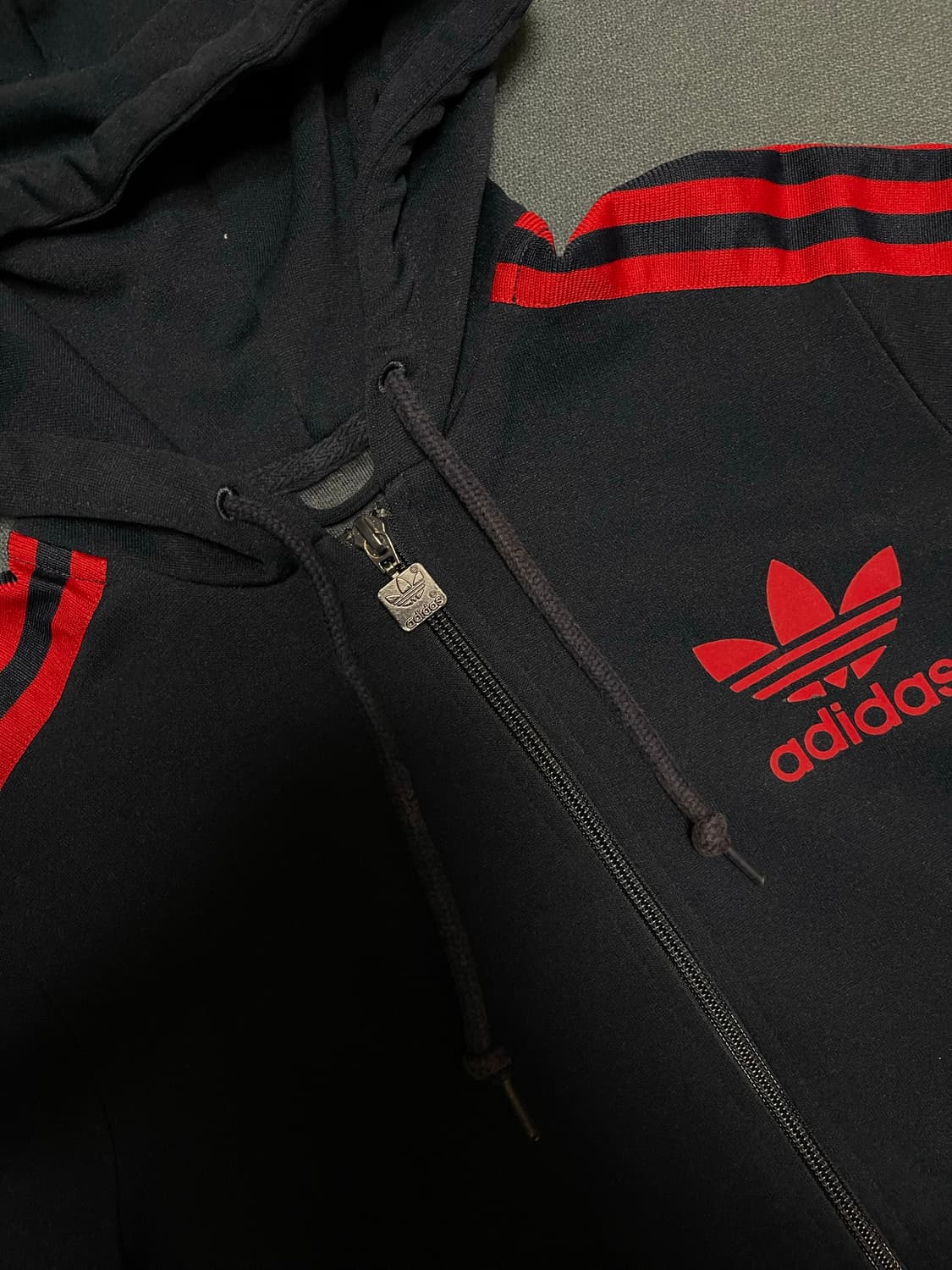 아디다스 파이어버드 후드플락 후드집업 네이비레드 상품이미지3