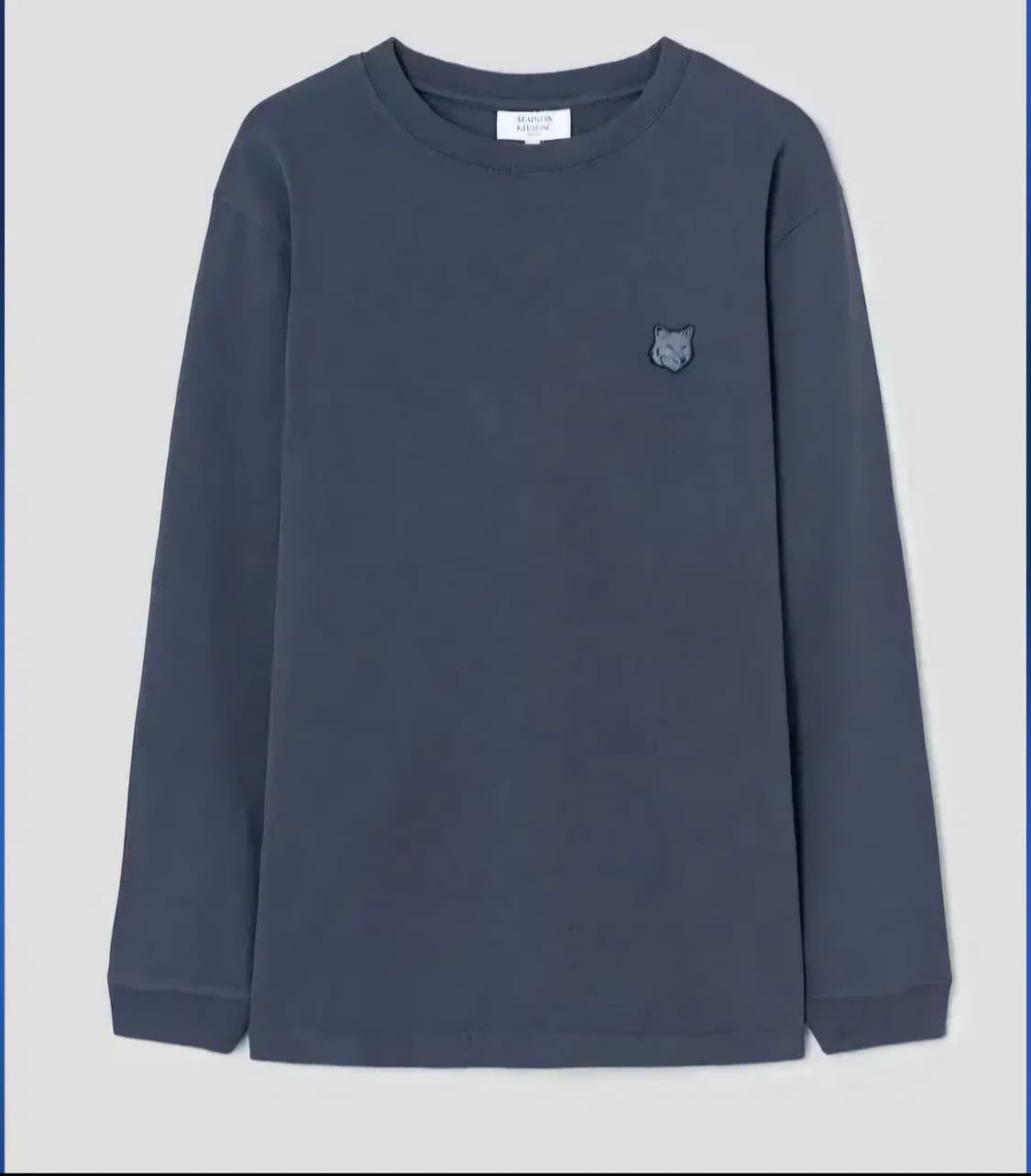 메종키츠네 그레이 폭스  롱슬리브 블랙/네이비 큐알인증 수입제품 상품이미지3