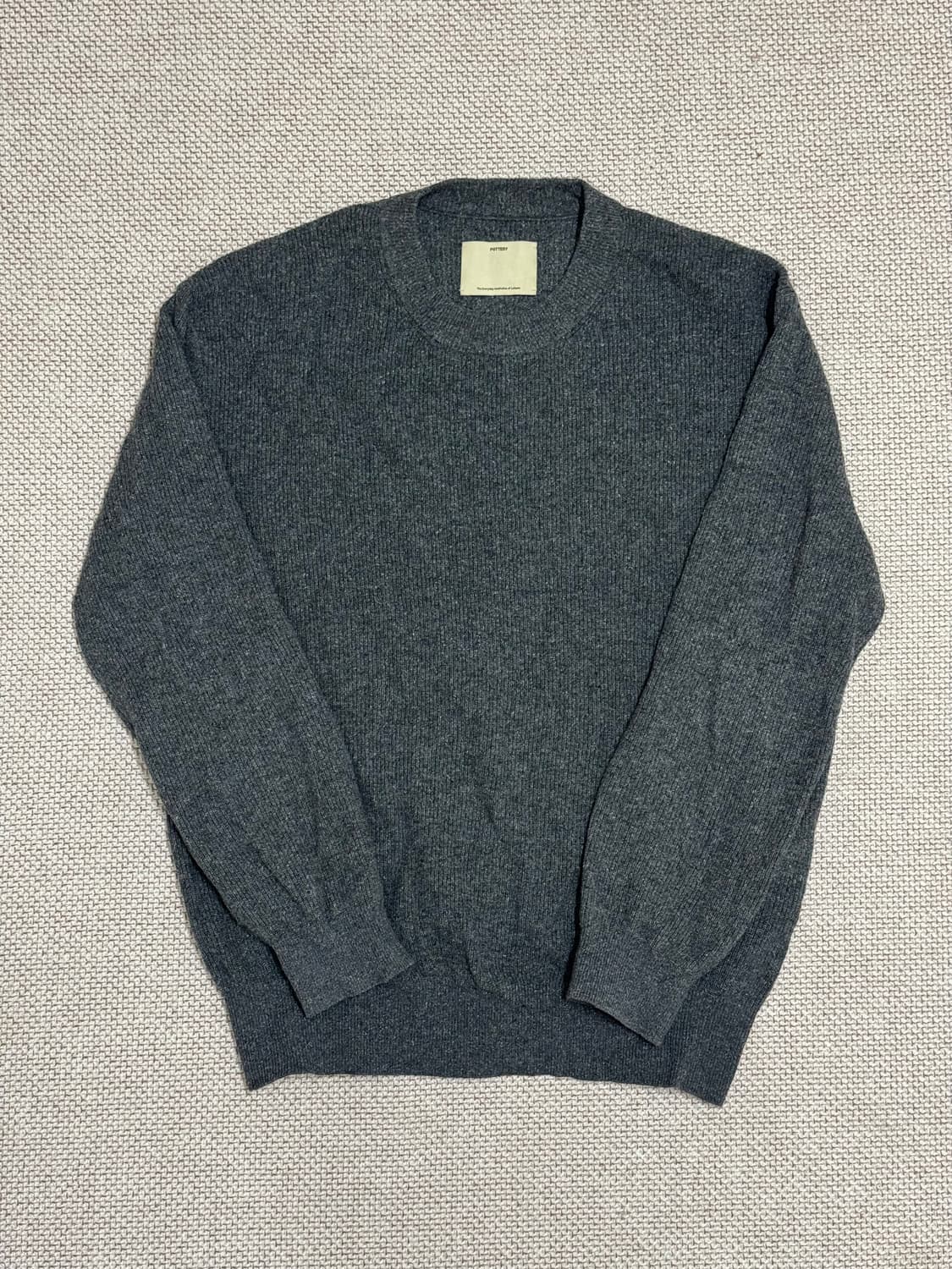 포터리 컴포트 크루넥 니트 차콜 2사이즈 상품이미지1