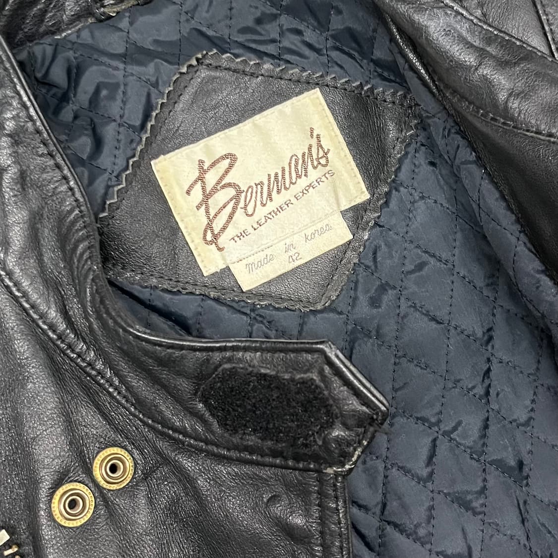 90s 빈티지 퀼티드 더블 라이더 자켓 (100-105) 상품이미지5