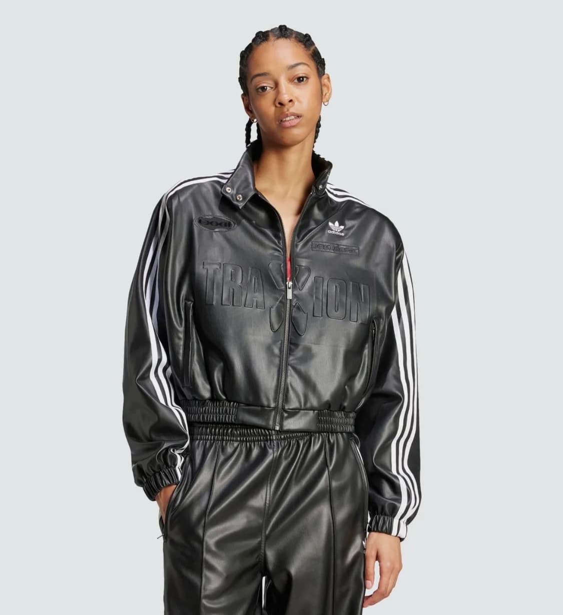 (어깨패드수선됨) S 아디다스 아딜레니움 레더 바이커 자켓 가죽자켓 상품이미지5