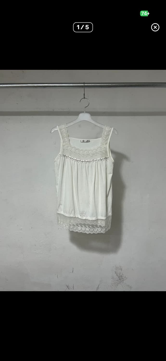 빈티지 레이스 나시 슬리브리스 상품이미지1