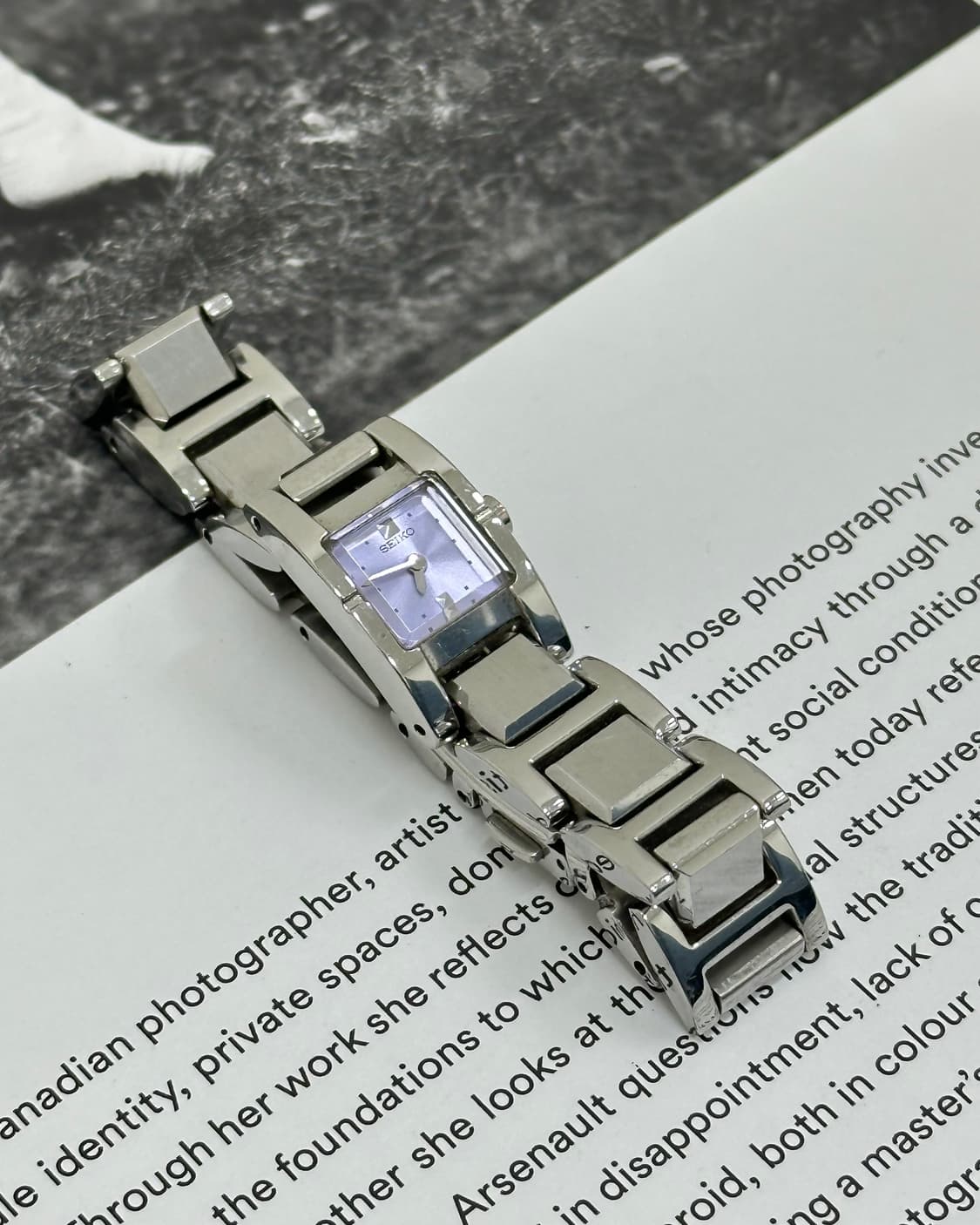 세이코 바이올렛 다이얼 쿼츠 여성 시계 상품이미지4