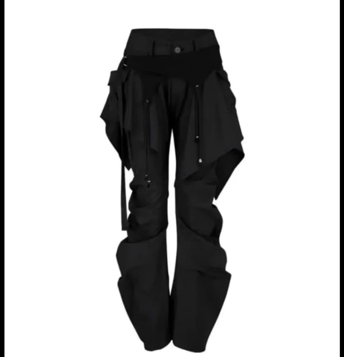 카시코 바지 Layered Strap Pants Black 상품이미지1