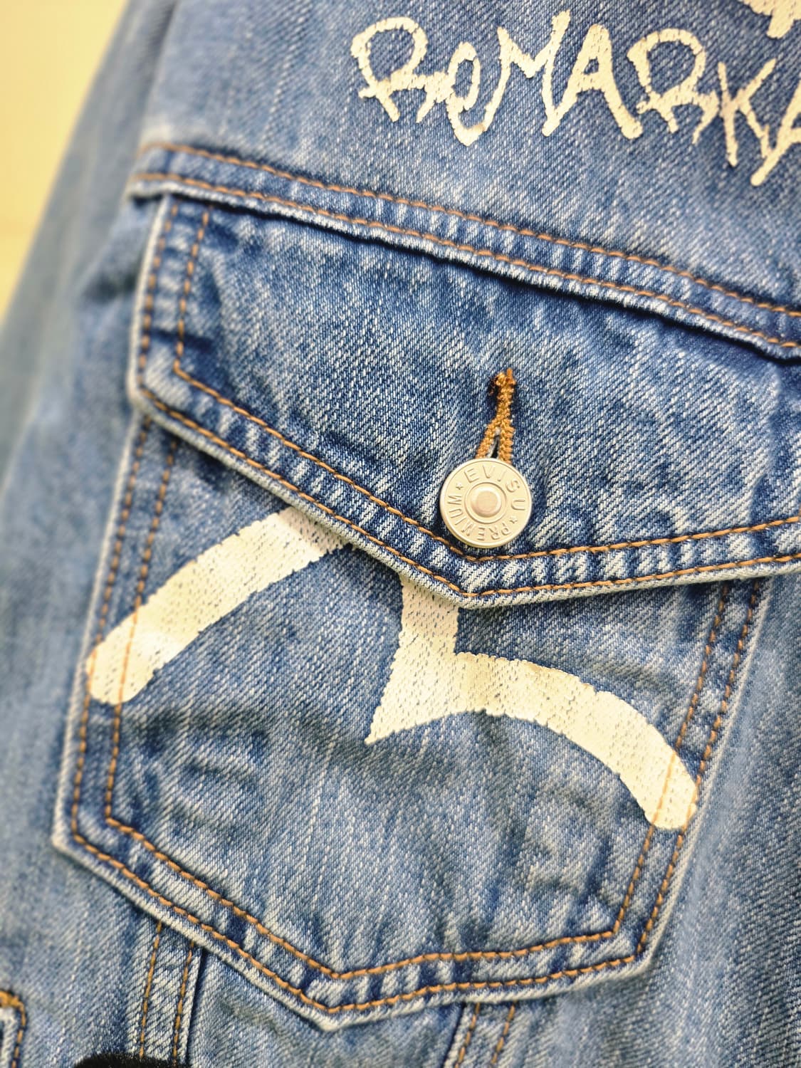EVISU 에비수 데님 자켓 페인팅 상품이미지7