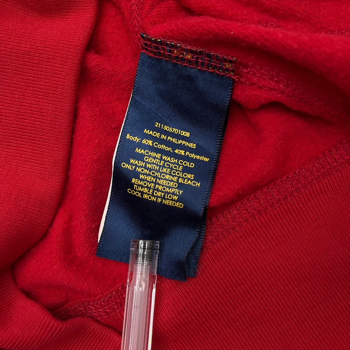 폴로 랄프로렌 블루포니 레드 후드집업 S 상품이미지5
