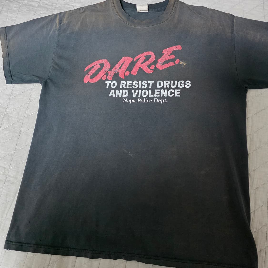 [L] 00-90s DARE 티셔츠 블랙 ver. 헤인즈 비프 트래쉬드 상품이미지2