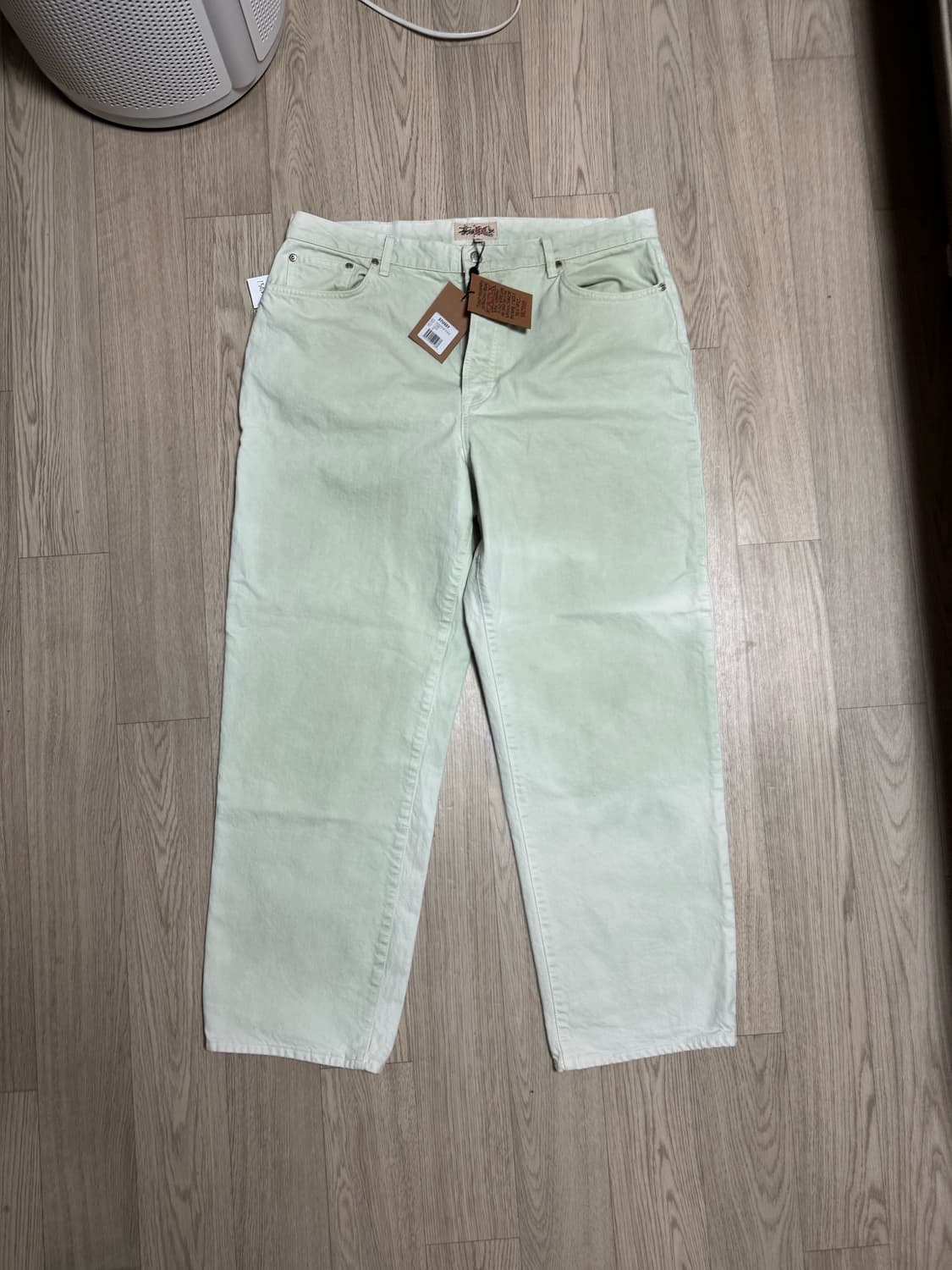 스투시 빅 올 진 배기 데님팬츠 크림 아이보리 상품이미지2