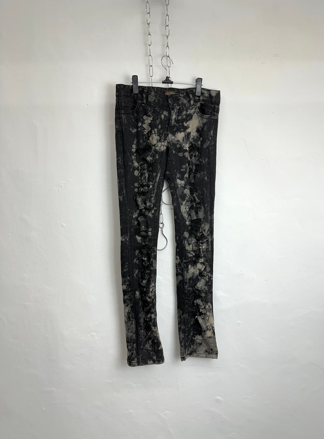 Bleach Splatter Destroyed Skinny Denim P 상품이미지5