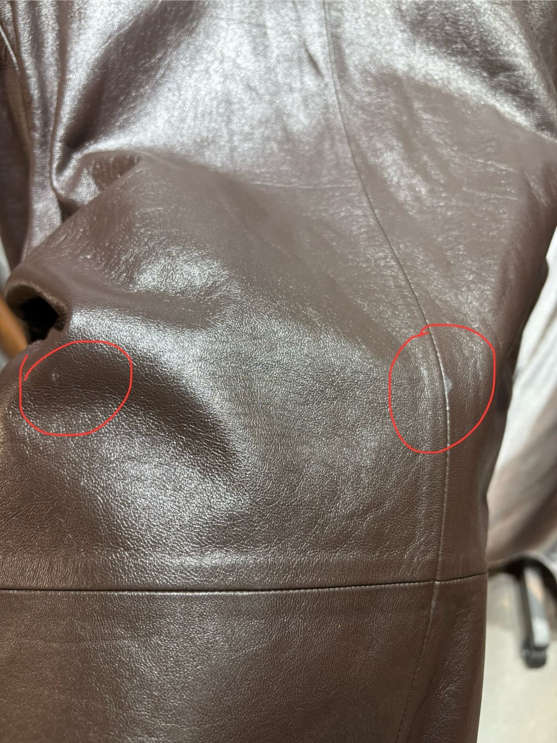 M 브라운 미니멀 싱글 레더자켓 상품이미지6