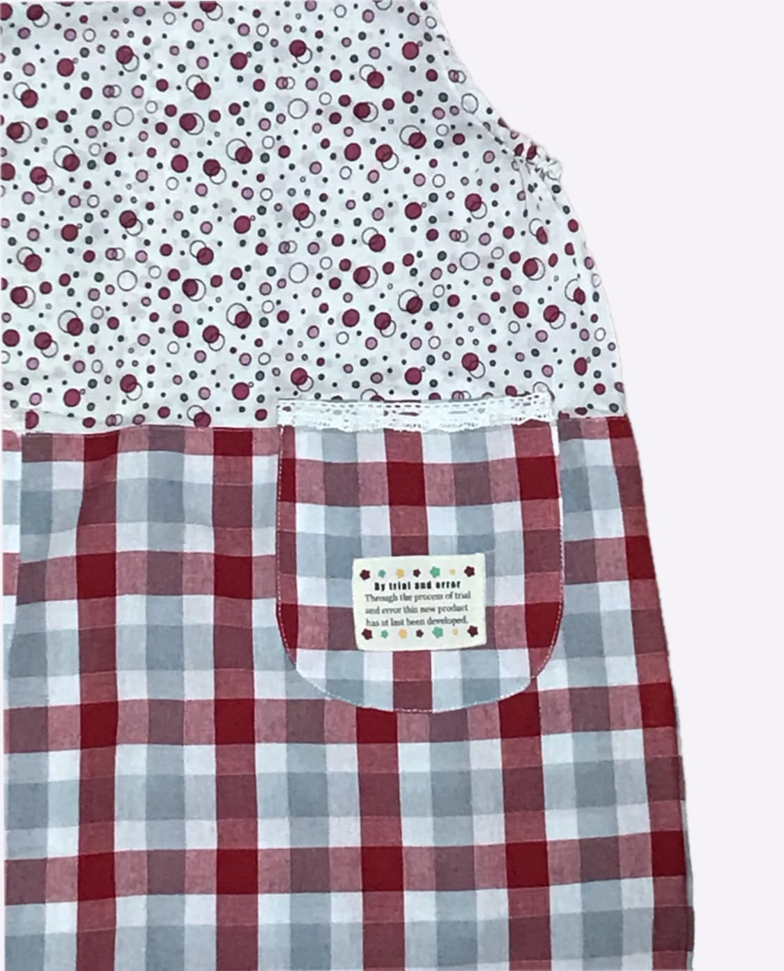 일본빈티지 모리 레이스 체크 앞치마 상품이미지2