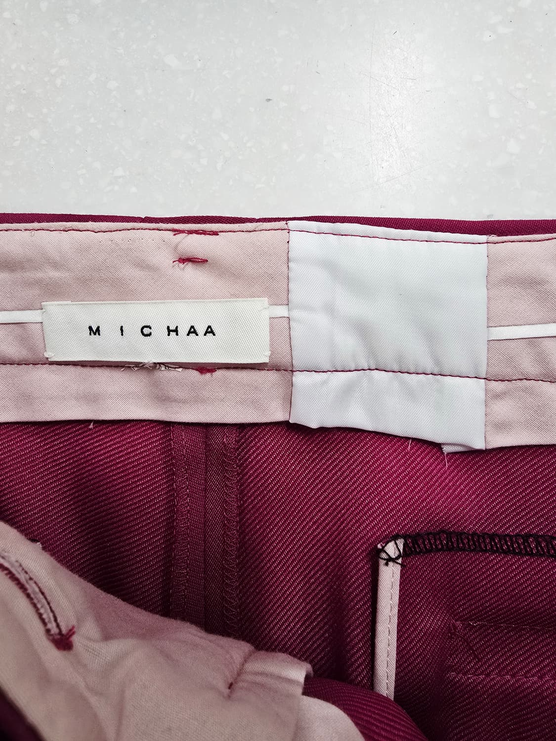 미샤 자주색 롤업 와이드 팬츠 상품이미지10