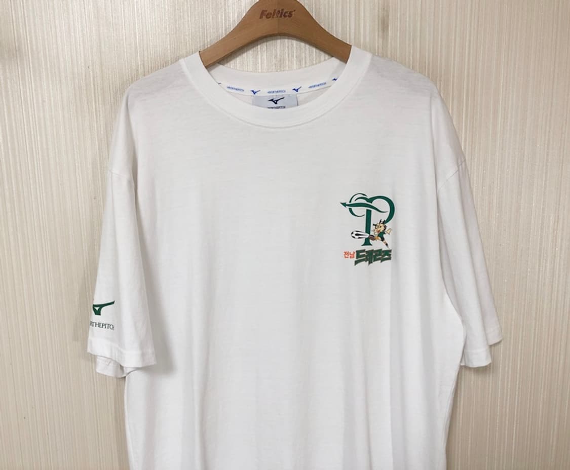 오버더피치X전남드래곤즈 창단30주년X미즈노 레트로티셔츠 XL 상품이미지3