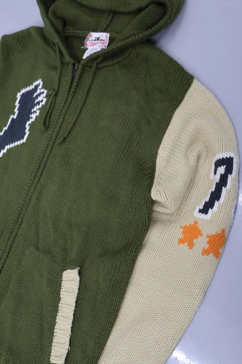 Tidal Wave Knit Hooded Zip-Up Jacket 상품이미지4