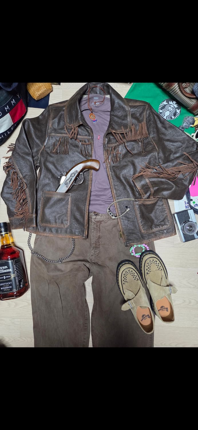 BANANA REPUBLIC 웨스턴 레더자켓 가죽자켓 바이크 라이더 상품이미지3