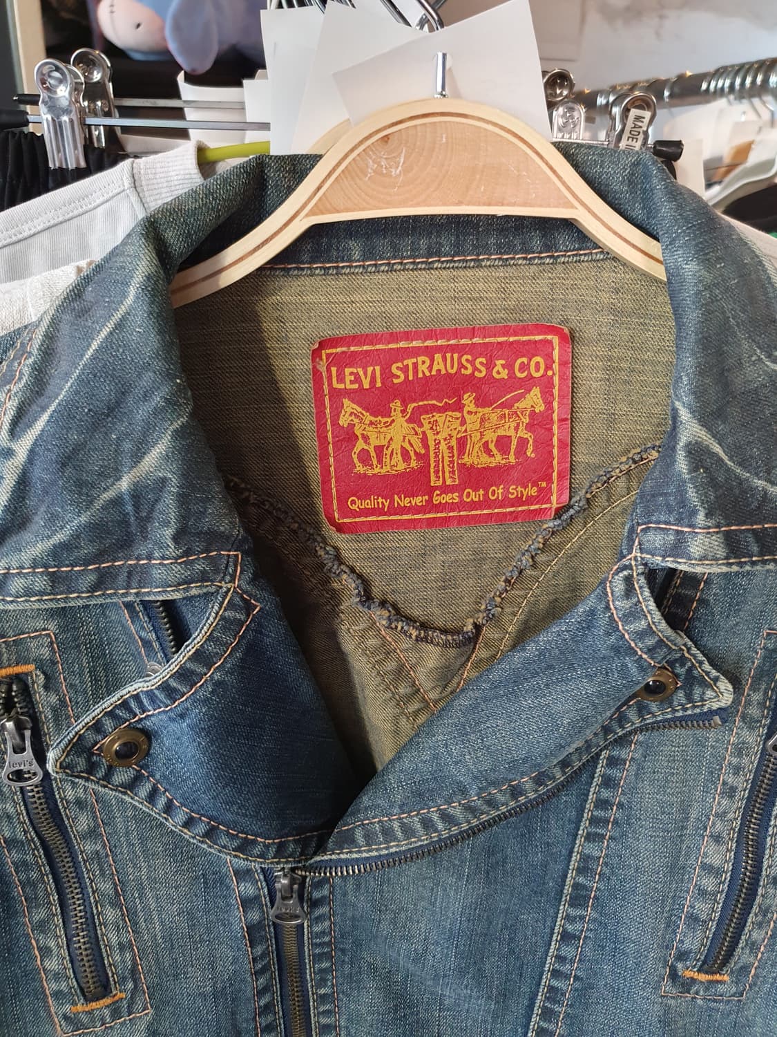 무배 리바이스 데님 라이더 자켓 청자켓 100사이즈 상품이미지2