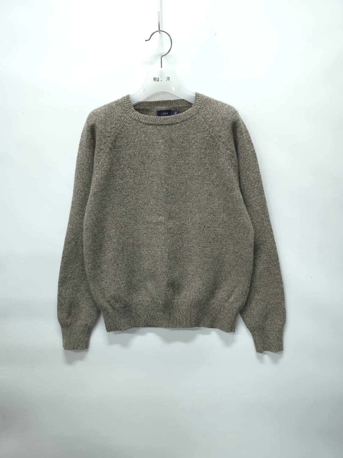 제이크루 여성 100% 램스울 헤더 브라운 라글란 니트 상품이미지1