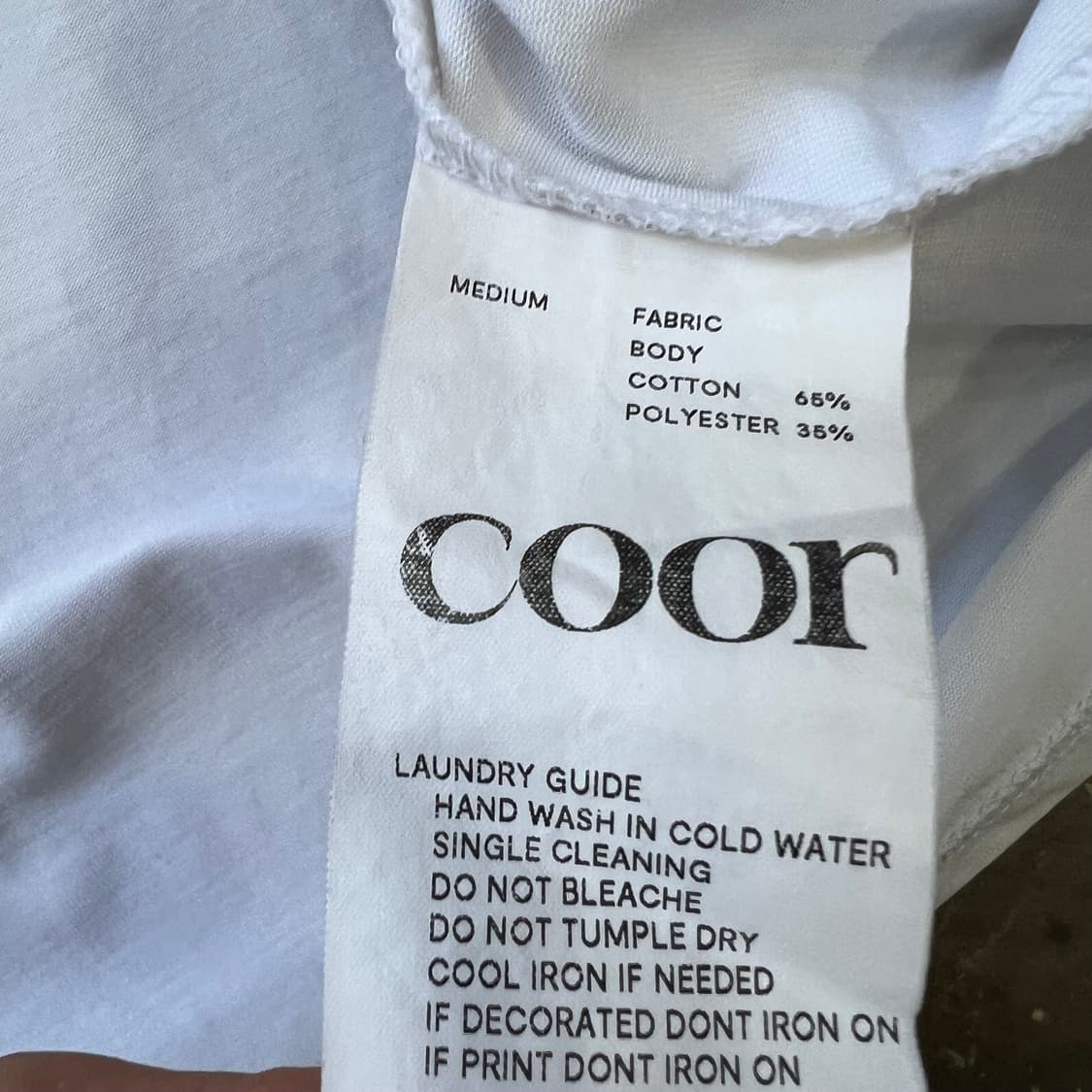 M) coor 쿠어 수피마코튼 반팔티 반팔티셔츠 상품이미지4