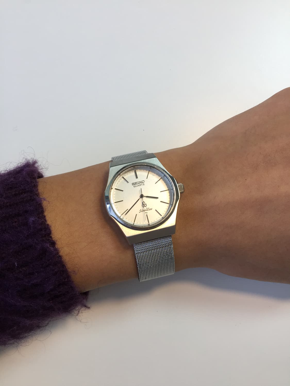 80s seiko silver wave quartz 상품이미지3