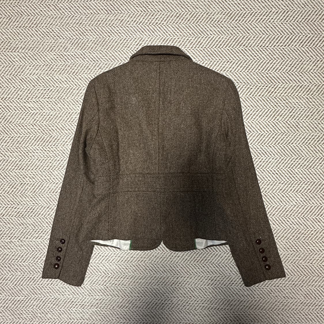 L. L. BEAN women herringbone wool blazer 상품이미지2